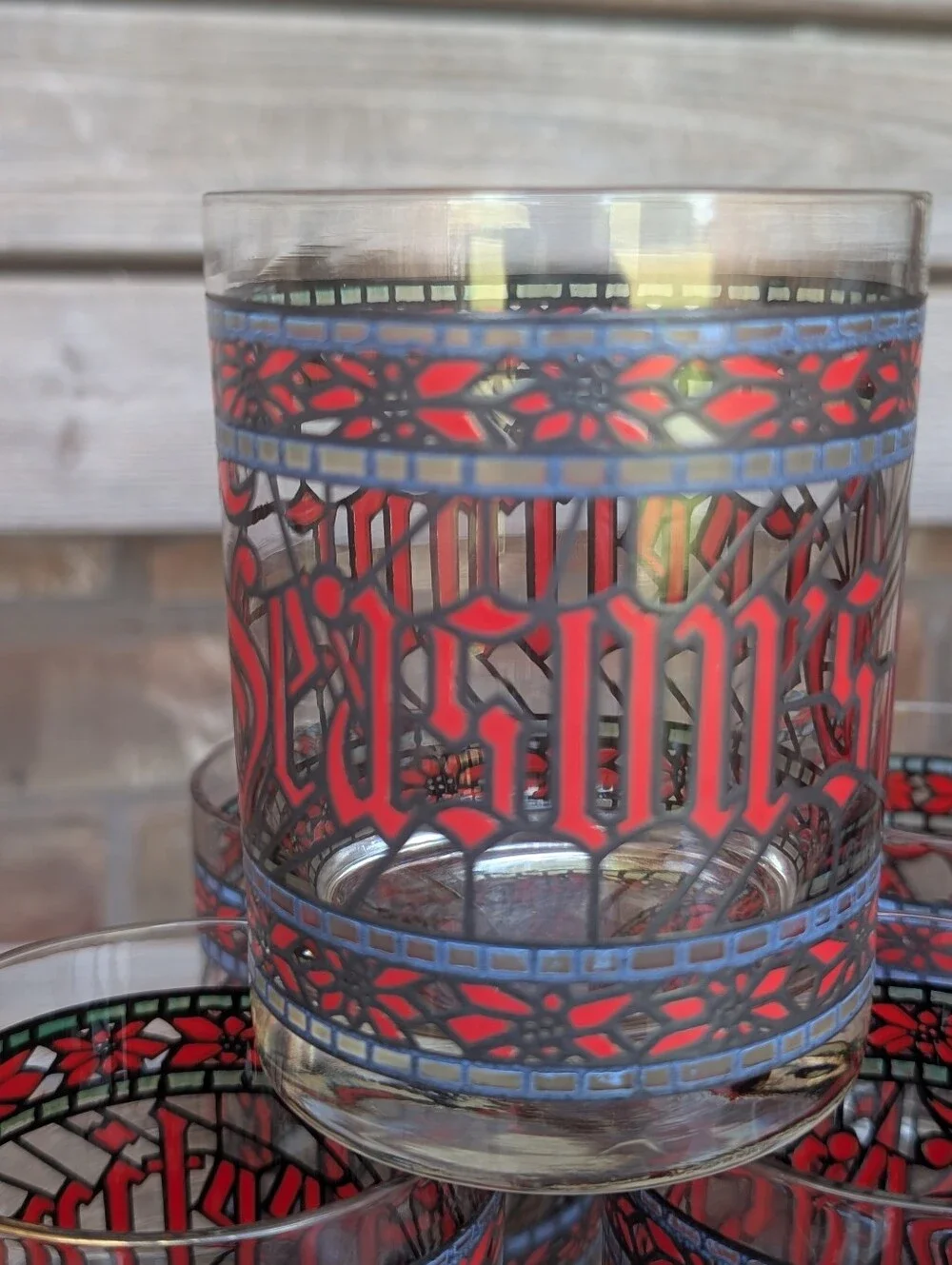 Six Houze Seasons Greetings Glasses